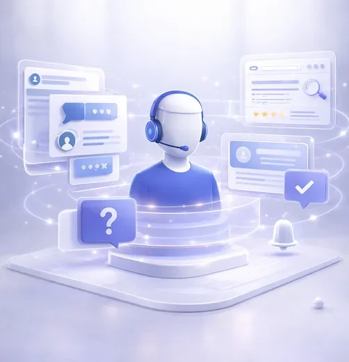 Support agent representing customer support